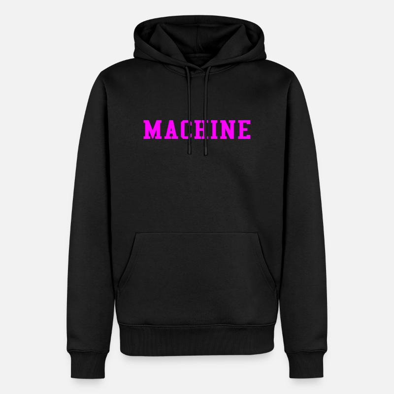 MACHINE (PINK) - Sweat à capuche Premium bio Homme - noir