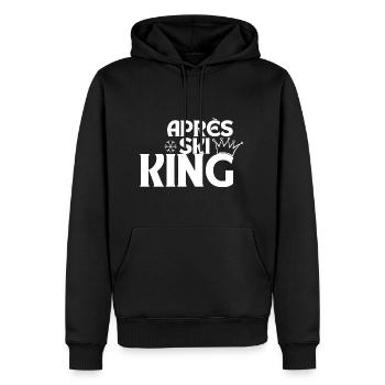 Aprés Ski - Sweat à capuche Premium bio Homme - noir - Devant - Nico (187cm)