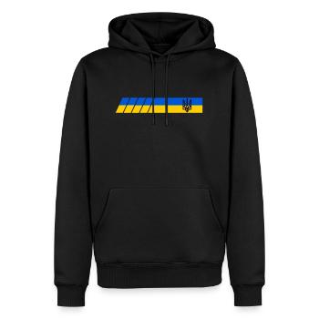UKRAINE Sportive - Sweat à capuche Premium bio Homme - noir - Devant - Nico (187cm)