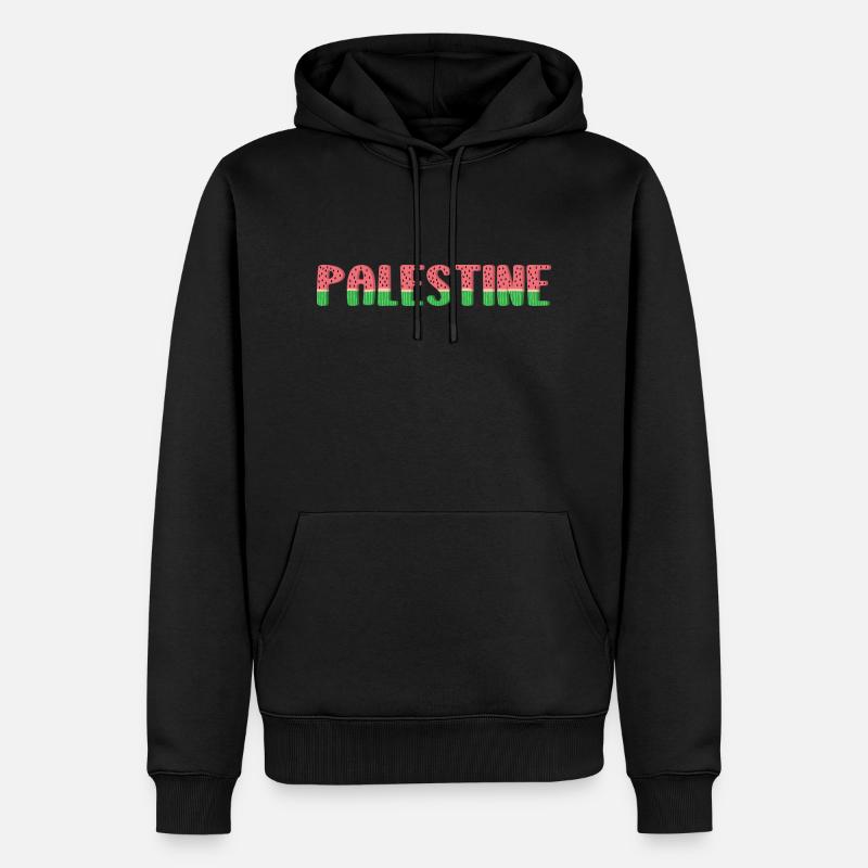 Pastèque Palestine - Sweat à capuche Premium bio Homme - noir
