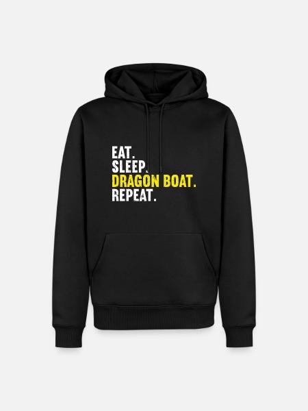 Drachenboot - Männer Premium Bio Hoodie - Schwarz