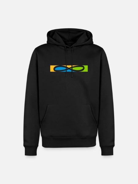 Icône Stripe Infinity - Sweat à capuche Premium bio Homme - noir