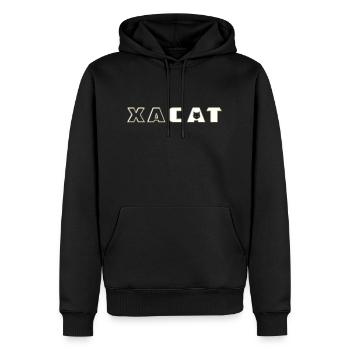 Xtra Tierkatze - Männer Premium Bio Hoodie - Schwarz - Vorne - Nico (187cm)