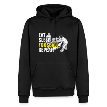 Tischfußball - Männer Premium Bio Hoodie - Schwarz - Vorne - Nico (187cm)
