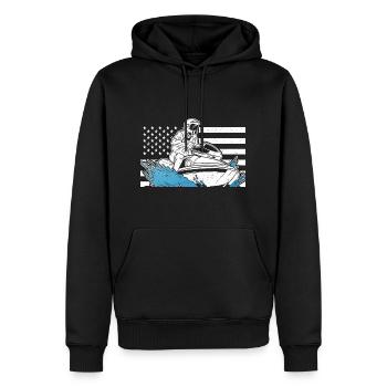 Jet Ski Jet Skiing - Sweat à capuche Premium bio Homme - noir - Devant - Nico (187cm)