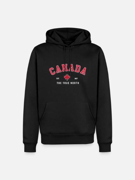 Canada The True North - Men’s Premium Organic Hoodie - black