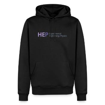 logo HEP - Männer Premium Bio Hoodie - Schwarz - Vorne - Nico (187cm)