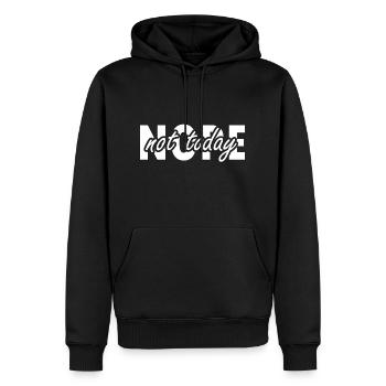 Nope Not Today | Nein heute nicht | Lustiges Motiv - Männer Premium Bio Hoodie - Schwarz - Vorne - Nico (187cm)
