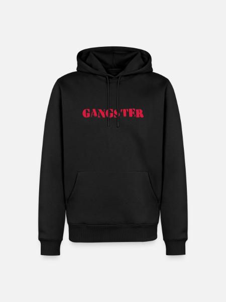 gangsters - Sweat à capuche Premium bio Homme - noir