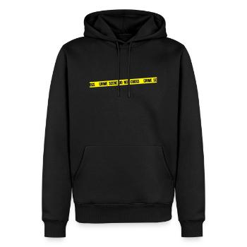 Tatort nicht überqueren - Männer Premium Bio Hoodie - Schwarz - Vorne - Nico (187cm)