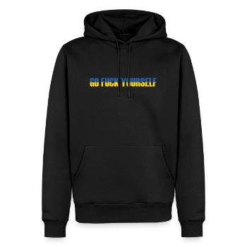 VA TE FAIRE FOUTRE - Sweat à capuche Premium bio Homme - noir - Devant - Nico (187cm)