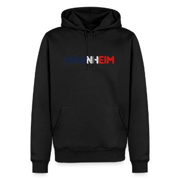 Mannheim Monnem Mannheimat - Männer Premium Bio Hoodie - Schwarz - Vorne - Nico (187cm)