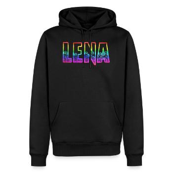 arc-en-ciel lena rs - Sweat à capuche Premium bio Homme - noir - Devant - Nico (187cm)