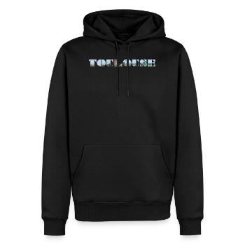 TOULOUSE PONT SAINT PIERRE - Männer Premium Bio Hoodie - Schwarz - Vorne - Nico (187cm)