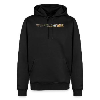 TOULOUSE CANAL DU MIDI - Männer Premium Bio Hoodie - Schwarz - Vorne - Nico (187cm)