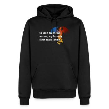 to rise from the ashes a phoenix first must burn - Männer Premium Bio Hoodie - Schwarz - Vorne - Nico (187cm)