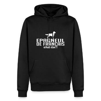 EPAGNEUL FRANCAIS quoi d’autre Chiens Disant Wilsigns - Sweat à capuche Premium bio Homme - noir - Devant - Nico (187cm)