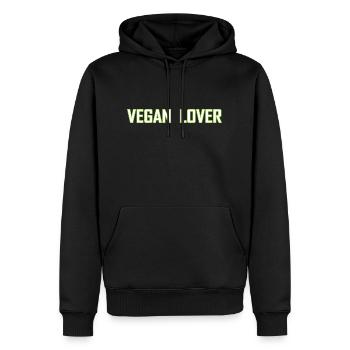 Vegan Veggie - Männer Premium Bio Hoodie - Schwarz - Vorne - Nico (187cm)