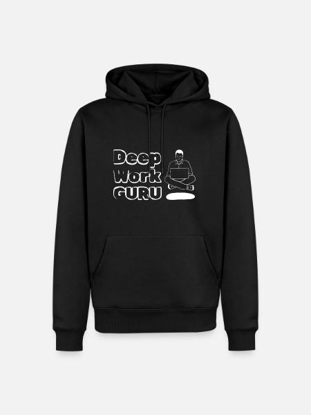 Deep Work Guru - Männer Premium Bio Hoodie - Schwarz