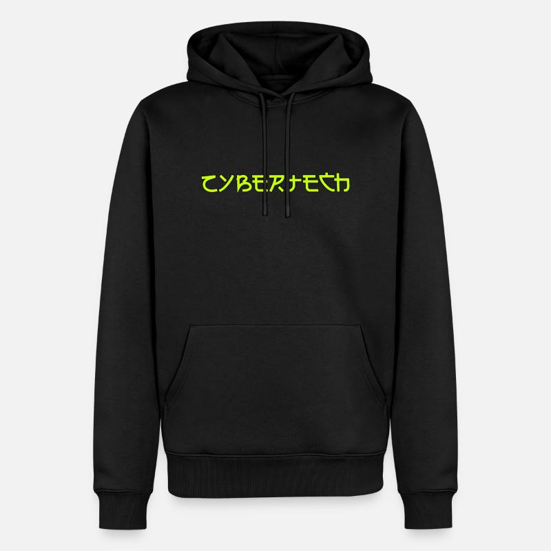 Cybertech Technowear - Männer Premium Bio Hoodie - Schwarz