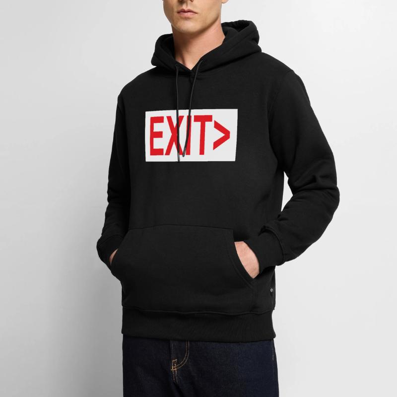 Exit / Exit / Emergency Exit Men’s Premium Organic Hoodie