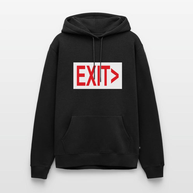 Exit / Exit / Emergency Exit Men’s Premium Organic Hoodie