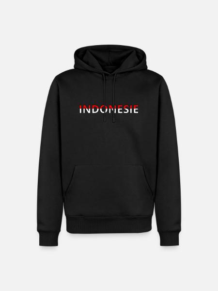 Drapeau Indonésie - Sweat à capuche Premium bio Homme - noir