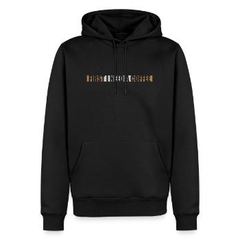 Fist I need Coffee - Männer Premium Bio Hoodie - Schwarz - Vorne - Nico (187cm)