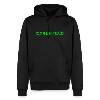 Cybertech without contour - Men’s Premium Organic Hoodie - black - Front - Nico (187cm)