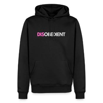 Ungehorsam - Männer Premium Bio Hoodie - Schwarz - Vorne - Nico (187cm)