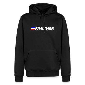 Finisseur / 3 Couleurs - Vecteur - Sweat à capuche Premium bio Homme - noir - Devant - Nico (187cm)
