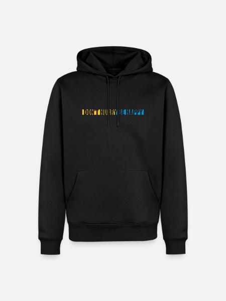 Don't hurry be happy - Men’s Premium Organic Hoodie - black