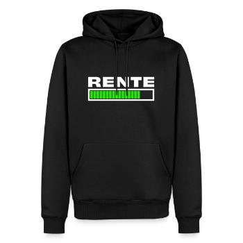 RENTE - Männer Premium Bio Hoodie - Schwarz - Vorne - Nico (187cm)