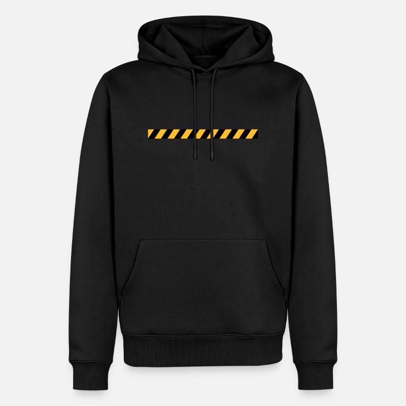 Absperrband Linie Design - Männer Premium Bio Hoodie - Schwarz