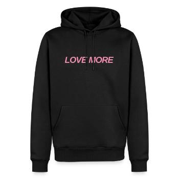 Byellas Love more Kappe - Männer Premium Bio Hoodie - Schwarz - Vorne - Nico (187cm)