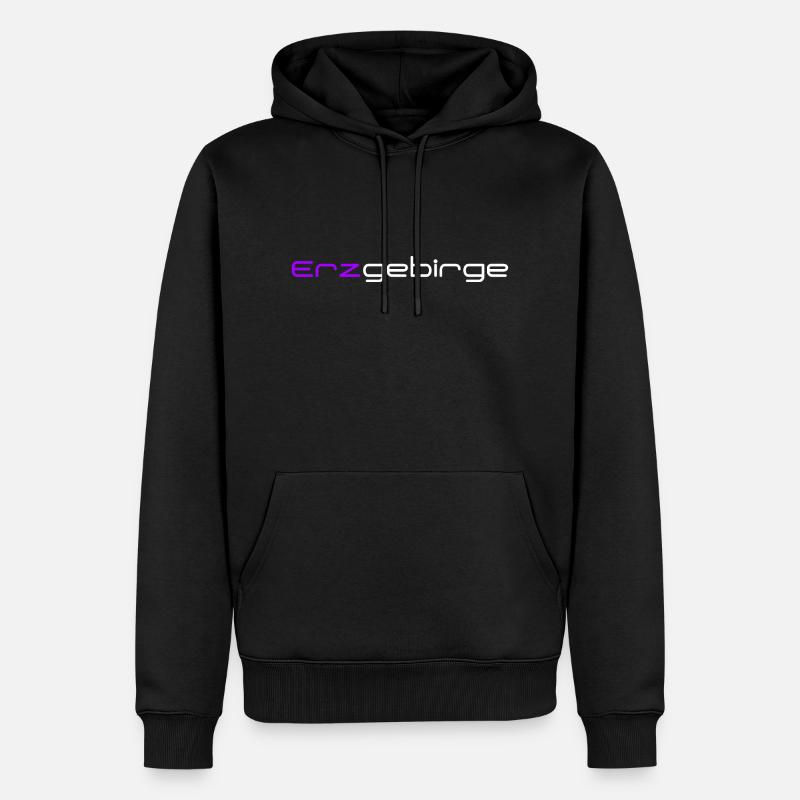 Erzgebirge - Männer Premium Bio Hoodie - Schwarz