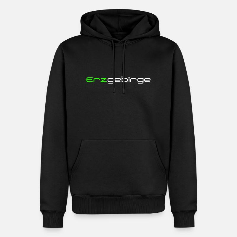 Erzgebirge - Männer Premium Bio Hoodie - Schwarz