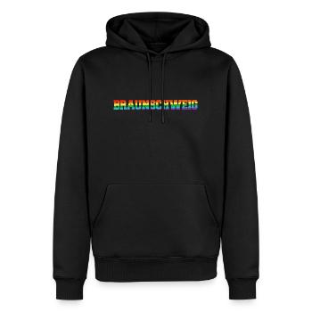 Braunschweig Regenbogenfahne - Männer Premium Bio Hoodie - Schwarz - Vorne - Nico (187cm)