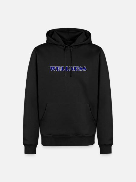 Elegant wellness lettering - Men’s Premium Organic Hoodie - black