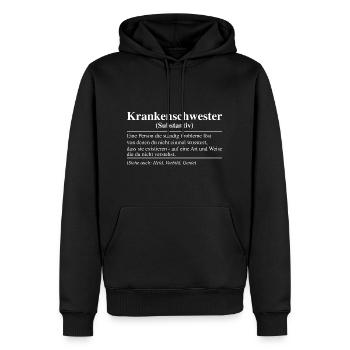 Krankenschwester Krankenschwestern Krankenpfleger - Männer Premium Bio Hoodie - Schwarz - Vorne - Nico (187cm)