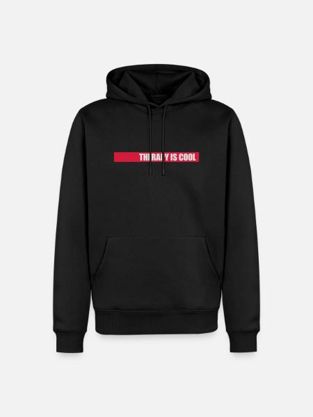 therapy is cool Quote - Men’s Premium Organic Hoodie - black