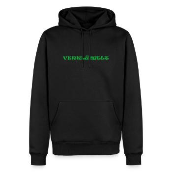 VERKLÜNGELT2 - Männer Premium Bio Hoodie - Schwarz - Vorne - Nico (187cm)