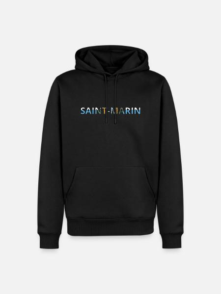 Drapeau Saint-Marin - Sweat à capuche Premium bio Homme - noir