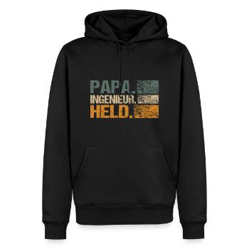 Ingenieur Student Papa lustig Sprüche Spruch Baby - Männer Premium Bio Hoodie - Schwarz - Vorne - Nico (187cm)