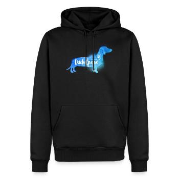 Liebender Dackelpapa - Männer Premium Bio Hoodie - Schwarz - Vorne - Nico (187cm)