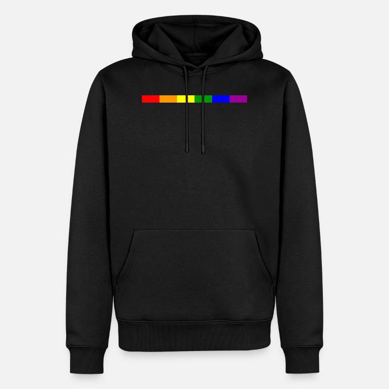 feuille de route stylisée - Sweat à capuche Premium bio Homme - noir