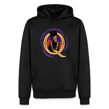 Star Trek The Next Generation Q - Männer Premium Bio Hoodie - Schwarz - Vorne - Nico (187cm)