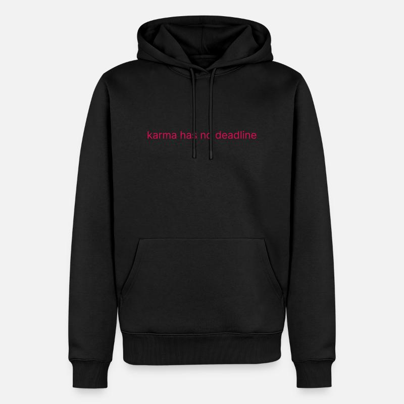 karma has no deadline - Männer Premium Bio Hoodie - Schwarz