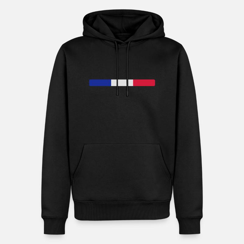France - Männer Premium Bio Hoodie - Schwarz