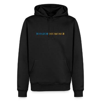 discipline over motivation Zitat - Männer Premium Bio Hoodie - Schwarz - Vorne - Nico (187cm)